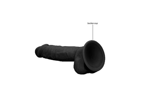 Silicone Dildo With Balls - 22,8 cm - Black - 6