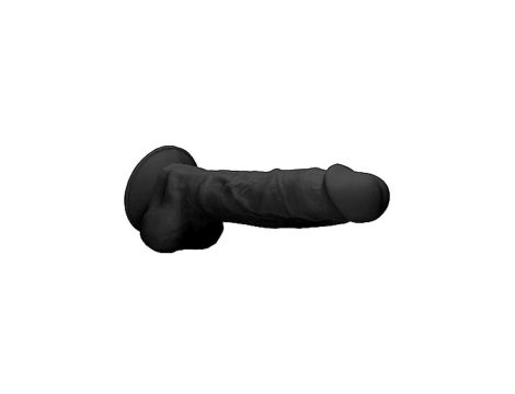 Silicone Dildo With Balls - 22,8 cm - Black - 7