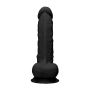 Silicone Dildo With Balls - 22,8 cm - Black - 5