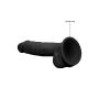 Silicone Dildo With Balls - 22,8 cm - Black - 7