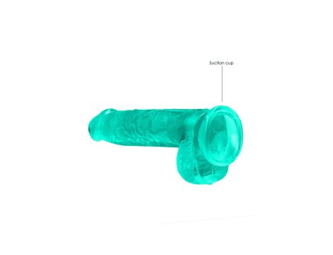 6"""" / 15 cm Realistic Dildo With Balls - Turquoise - 3