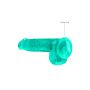 6"""" / 15 cm Realistic Dildo With Balls - Turquoise - 4