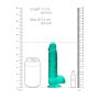 6"""" / 15 cm Realistic Dildo With Balls - Turquoise - 5