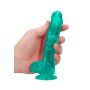 6"""" / 15 cm Realistic Dildo With Balls - Turquoise - 7