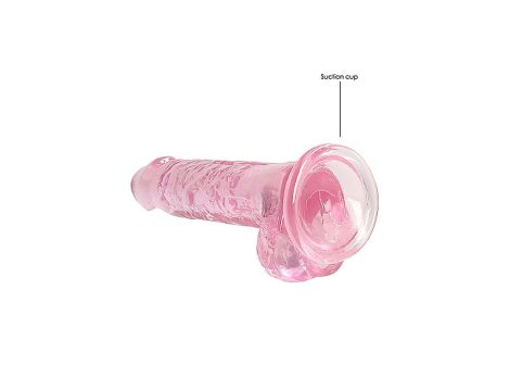 7"" / 18 cm Realistic Dildo With Balls - Pink - 5