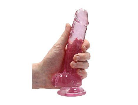 7"" / 18 cm Realistic Dildo With Balls - Pink - 7