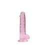 7"" / 18 cm Realistic Dildo With Balls - Pink - 5