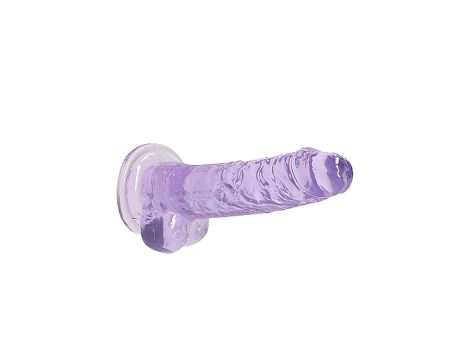 7"" / 18 cm Realistic Dildo With Balls - Purple - 6