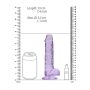 7"" / 18 cm Realistic Dildo With Balls - Purple - 4