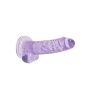 7"" / 18 cm Realistic Dildo With Balls - Purple - 7