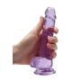 7"" / 18 cm Realistic Dildo With Balls - Purple - 8