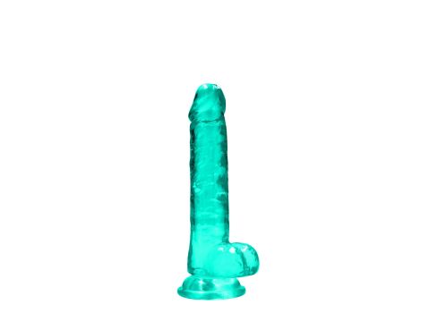 7"""" / 19 cm Realistic Dildo With Balls - Turquoise