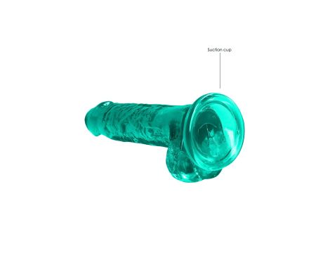 7"""" / 19 cm Realistic Dildo With Balls - Turquoise - 4