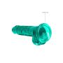 7"""" / 19 cm Realistic Dildo With Balls - Turquoise - 5