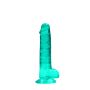 7"""" / 19 cm Realistic Dildo With Balls - Turquoise - 7