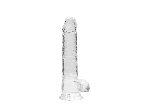 8"" / 20 cm Realistic Dildo With Balls - Transparent