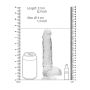 8"" / 20 cm Realistic Dildo With Balls - Transparent - 4