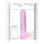 9"" / 23 cm Realistic Dildo With Balls - Pink - 4