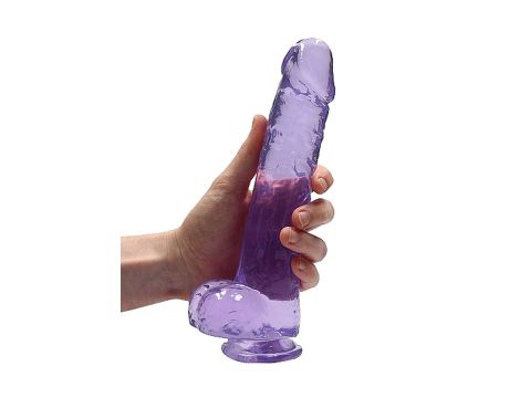 9"" / 23 cm Realistic Dildo With Balls - Purple - 7