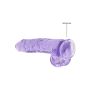 9"" / 23 cm Realistic Dildo With Balls - Purple - 6