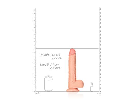 Straight Realistic Dildo  Balls  Suction Cup - 11""""/ 28 cm - 7