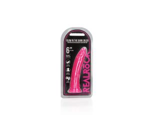 Slim Realistic Dildo with Suction Cup - Glow in the Dark - 6'' / 15,5 cm - image 2