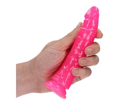 Slim Realistic Dildo with Suction Cup - Glow in the Dark - 6'' / 15,5 cm - 6