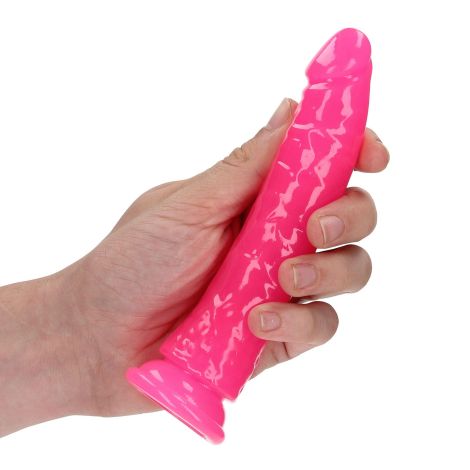 Slim Realistic Dildo with Suction Cup - Glow in the Dark - 6'' / 15,5 cm - 6