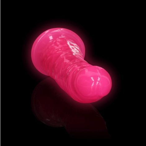 Slim Realistic Dildo with Suction Cup - Glow in the Dark - 6'' / 15,5 cm - 7