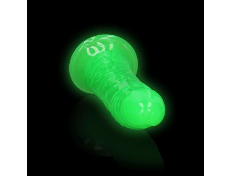 Slim Realistic Dildo with Suction Cup - Glow in the Dark - 7'' / 18 cm - 3