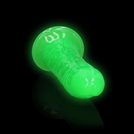 Slim Realistic Dildo with Suction Cup - Glow in the Dark - 7'' / 18 cm - 3