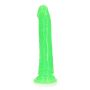 Slim Realistic Dildo with Suction Cup - Glow in the Dark - 7'' / 18 cm - 2