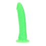 Slim Realistic Dildo with Suction Cup - Glow in the Dark - 7'' / 18 cm - 6