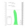 Slim Realistic Dildo with Suction Cup - Glow in the Dark - 7'' / 18 cm - 8