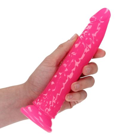 Slim Realistic Dildo with Suction Cup - Glow in the Dark - 7'' / 18 cm - 3