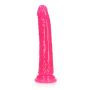 Slim Realistic Dildo with Suction Cup - Glow in the Dark - 7'' / 18 cm - 2