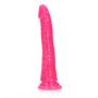 Slim Realistic Dildo with Suction Cup - Glow in the Dark - 7'' / 18 cm - 7