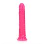 Slim Realistic Dildo with Suction Cup - Glow in the Dark - 7'' / 18 cm - 8