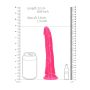 Slim Realistic Dildo with Suction Cup - Glow in the Dark - 8'' / 20 cm - 8