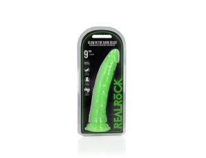 Slim Realistic Dildo with Suction Cup - Glow in the Dark - 9'' / 22,5 cm - image 2