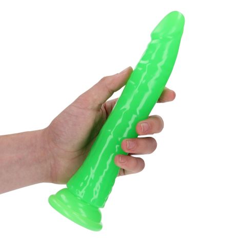 Slim Realistic Dildo with Suction Cup - Glow in the Dark - 9'' / 22,5 cm - 5