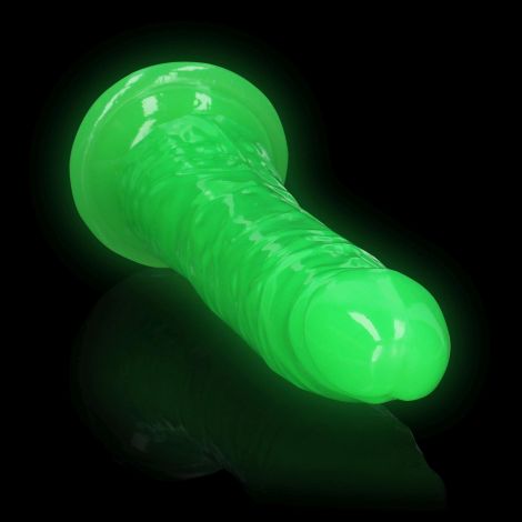 Slim Realistic Dildo with Suction Cup - Glow in the Dark - 9'' / 22,5 cm - 7