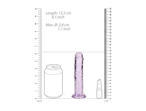 Straight Realistic Dildo with Suction Cup - 6'' / 14,5 - 3