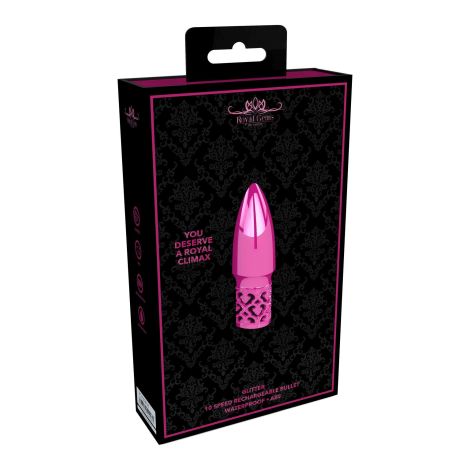 Glitter - Rechargeable ABS Bullet - Pink - 2