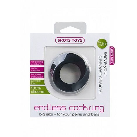 Endless Cockring - Big - Black - 2