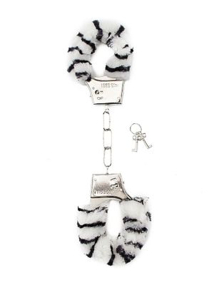 Furry Handcuffs - Zebra