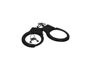 Metal Handcuffs - Black - image 2