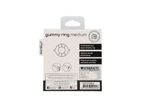 Gummy Ring - Medium - Black - 3