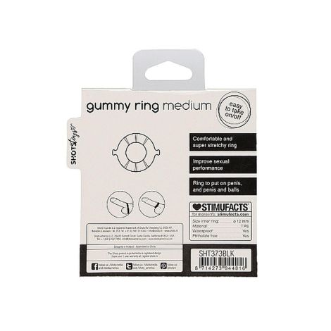 Gummy Ring - Medium - Black - 3