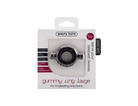 Gummy Ring - Large - Black - 2